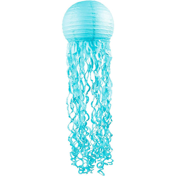 Jellyfish Paper Lanterns 3 Pack Purple Green and Blue Mermaid