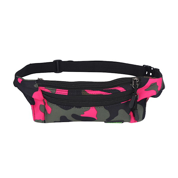 Outdoor Sports Fashionable Waterproof Nylon Adjustable Belt Waist Pouch Bag (Pink)