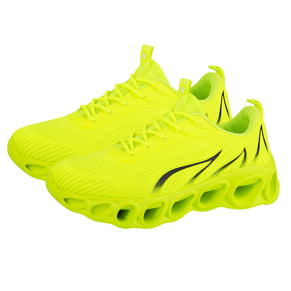 Herresko Løpesko Blade Tennis Gåsko Casual Sneakers Komfort Mote Anti-Skli Arbeid Sport Atletiske Trenere Fluorescent Green