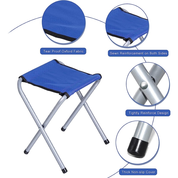 Bærbar sammenleggbar krakk - 1 pakke utendørs campingstoler,