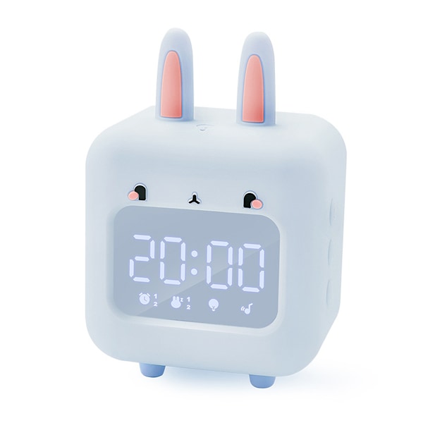 Kaninväckarklocka, Barnväckarklocka, Digital Väckarklocka med Timer och Nattlampa för Sovrum, Födelsedagspresent till Pojkar och Flickor