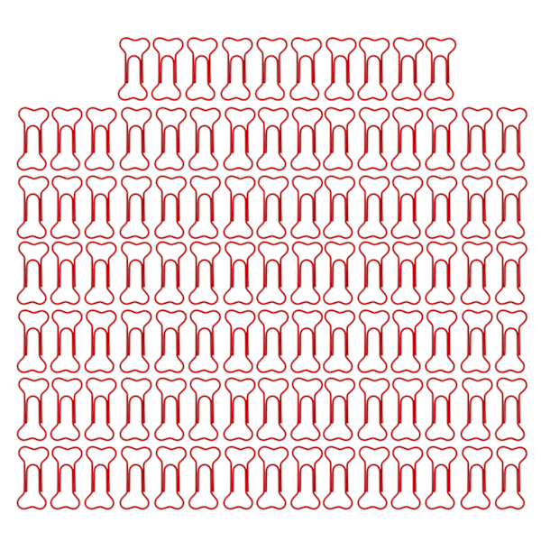 100 kpl värikkäitä koiranluun muotoisia paperiliittimiä, musta, kevyt muistikirja, asiakirjan järjestäminen, lanka, kirjanmerkki, liittimet, punainen