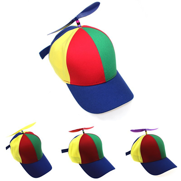 Avtakbar propeller bambus-dragefly baseballcaps for vår og sommer, solskjerm for barn og foreldre