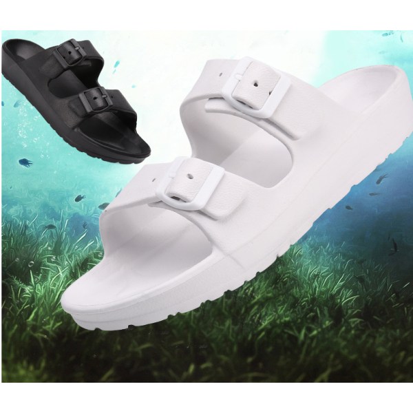 Flate sandaler for menn Komfort fotseng Justerbar Slides Dobbel