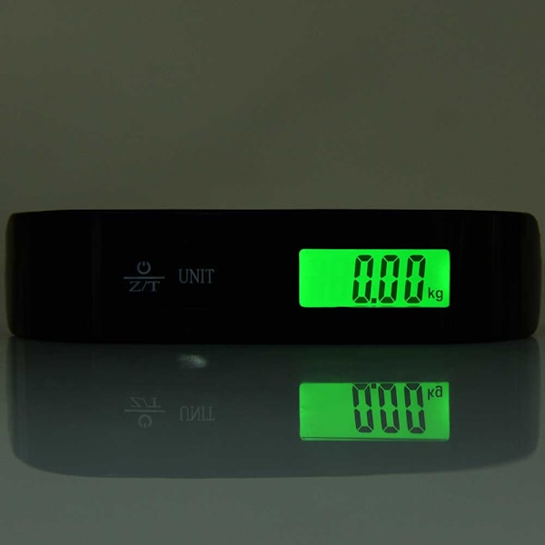 Mini Portable 50kg Hanging Scale Digital Display Luggage Crane Scale(Black)