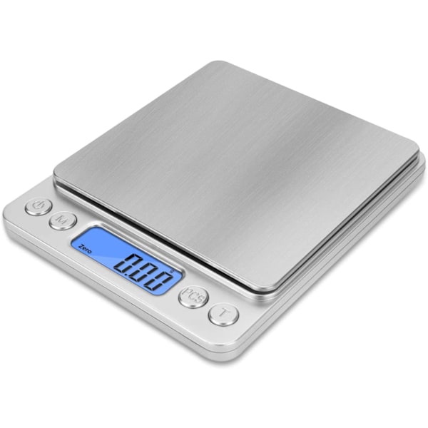 Gram Vægt Mini Lomme Digital Køkkenvægt med LCD Display Platform til Madlavning, Bage, Smykker, Vægt, Postpakke (1000g/0.1g)