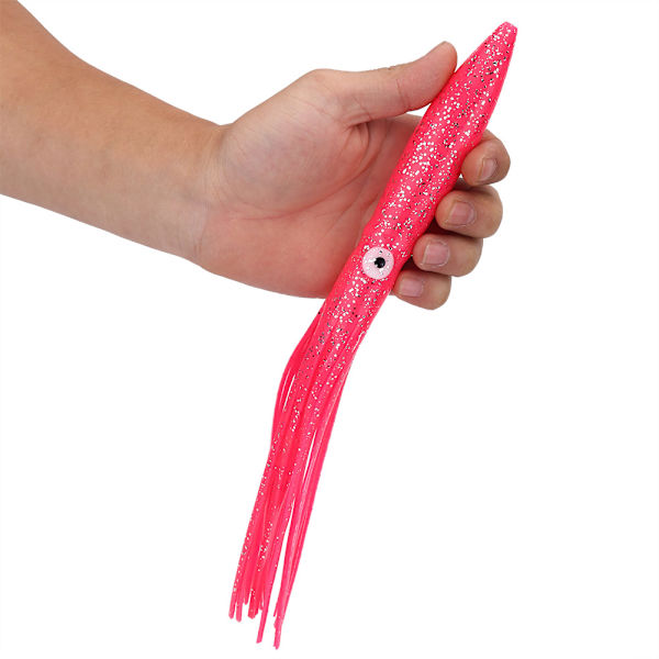 2-pack 30cm 27g Bläckfisk/Blåsfisk Hål Havfiskebete Livsliknande Bete Tillbehör Rosa