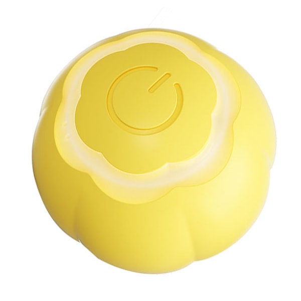 Smart Cat Toy Ball Interaktiv Bittbeständig Lindrar Tråkighet Automatisk Rullande Boll för Katt, Gul