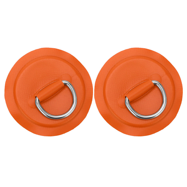 D-Ring Pad Patch PVC Uppblåsbar Båt Flotte Dinghy Kanot Surfbräda Kajak Fästbeslag Orange