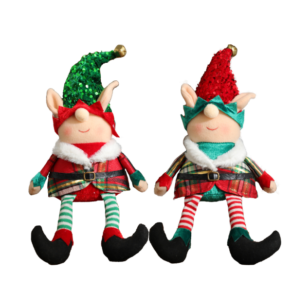 Elf Christmas Stuffed Dolls, Boy and Girl Elves Holi