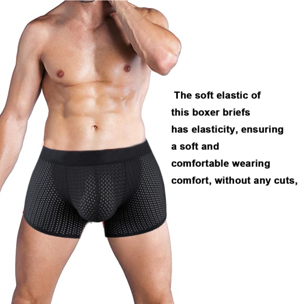 Män Mesh Underkläder Boxershorts Shorts Andningsbar Gren Män