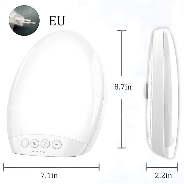 Fluorescerende lampe, 10000 lux LED-fluorescerende lampe, fluorescerende lampe med 3 lysfarger og 5 lysstyrker, 60 minutters timer