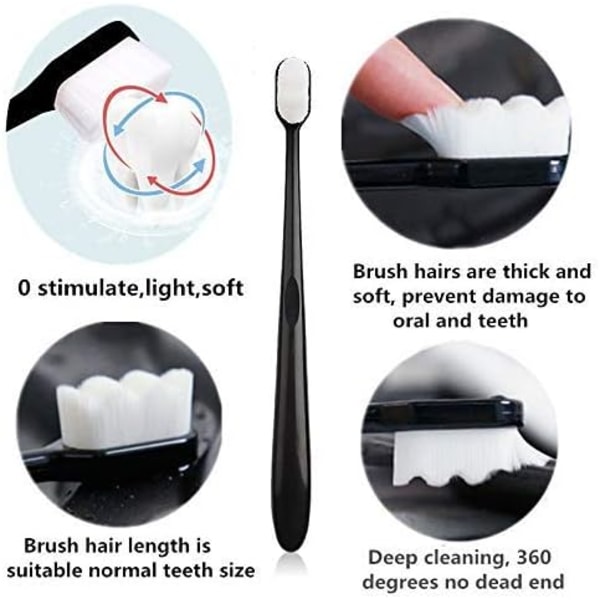 Ekstra myk tannbørste, ultra myk børste for voksne