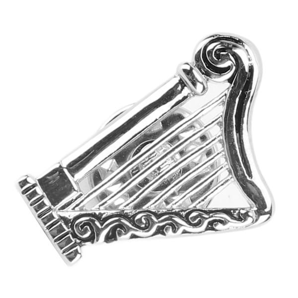 Harp Brosch - Elegant och innovativ brosch i silver med glänsande finish - Musikinstrument brosch pin för dekoration och gåvor