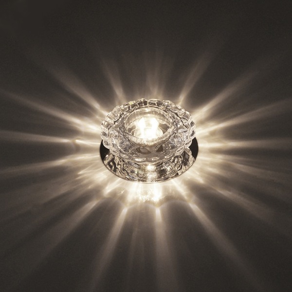 Krystal LED downlight, 5W forsænket loftslampe med blænde,