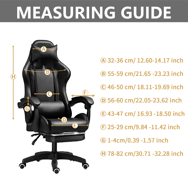 Kontorsstolskydd, Jacquard Stretch Skyddar Mot Kattklös, Stolsöverdrag För Gamerstol, Ersättnings- Och Skyddande Överdrag