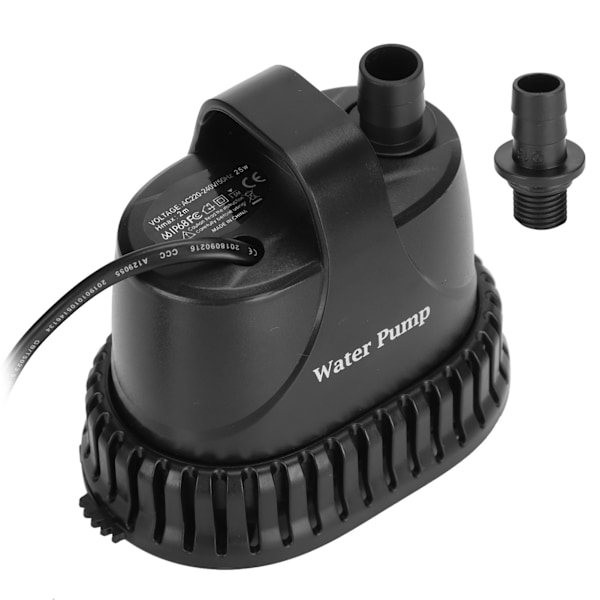 Akvariumpump för botten, nedsänkbar, fontänpump, EU-kontakt, 220V, svart, HY-1500, 1500L/H