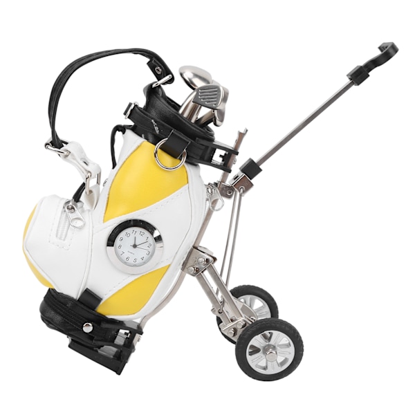 Työpöytägolf-kynäsetti 3 kuulakärkikynää ja mini-laukku Znic Alloy Golf-kynälaukku kellolla
