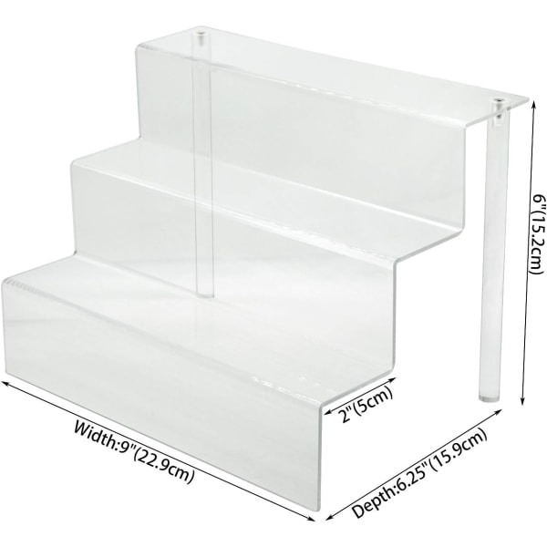 Living Kombination Akryl 3 Trin Trappe Display Riser Stand