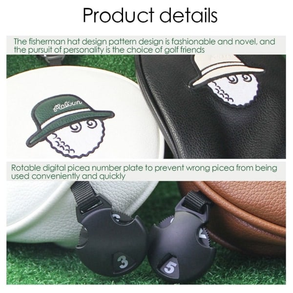 Golf Club Head Cover, WHITE HYBRID COVER, Hybrid Cover White Hybrid Cover-Hybrid Cover
