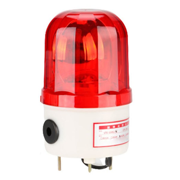 Rotating LED Warning Light 90 DB Sound Waterproof Dustproof Security Alarm Light with LED Lamp Red 220V