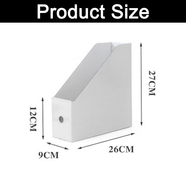 Plastmagasinfilholder Skrivebordslagring Mappeorganisator Papphyller Heavy Duty Dokumentboks Vertikal Bokbin Filstativ for Skole Hjem Style 1