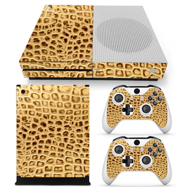 Konsollklistremerke Karbonfiber Vinyl Skin Klistremerke for Xbox ONE Slim Konsoll & Kontrollere ZY XboxOneS 0061