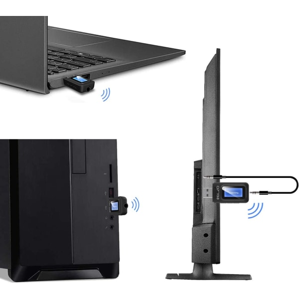 USB-Bluetooth-sovitin, 2-in-1-vastaanotin ja -lähetin, V5.0