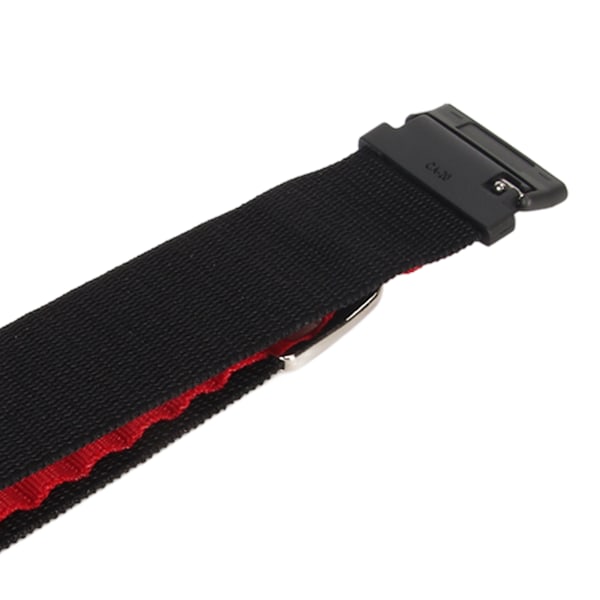 Stretch Woven Nylon Smartwatch Band Strap Replacement Accessory Fit for Fitbit Versa 4 3 Sense 2 Black and Red