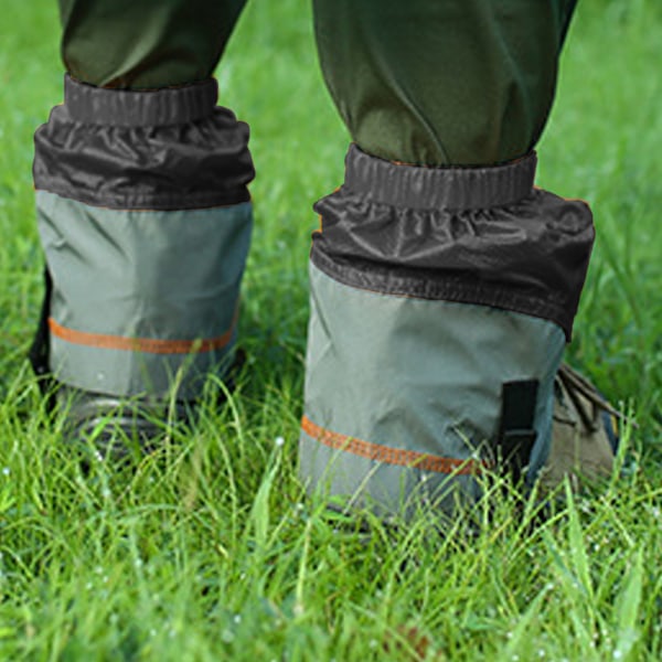 1 Par Unisex Vandtætte Gaiters, Letvægts Trail Gaiters, Lav Gaiter til Vandreture Løbeture (Sort og Grå)