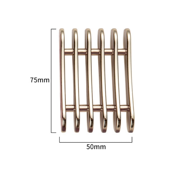 Bærbar 5-Ruters Gullbelagt Neglekunst Pen Holder Stativ Stativ Stativ Neglepen Holder (Gull)