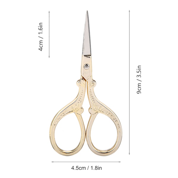 DIY Cross stitch Antique Sewing Shears Dresser Embroidery Tool Small Scissor(gold)