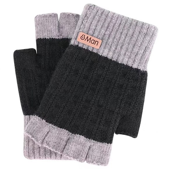 Half Finger Mittens Winter Knitted Thermal Women Gloves For Cold Weather Typing Working Driving