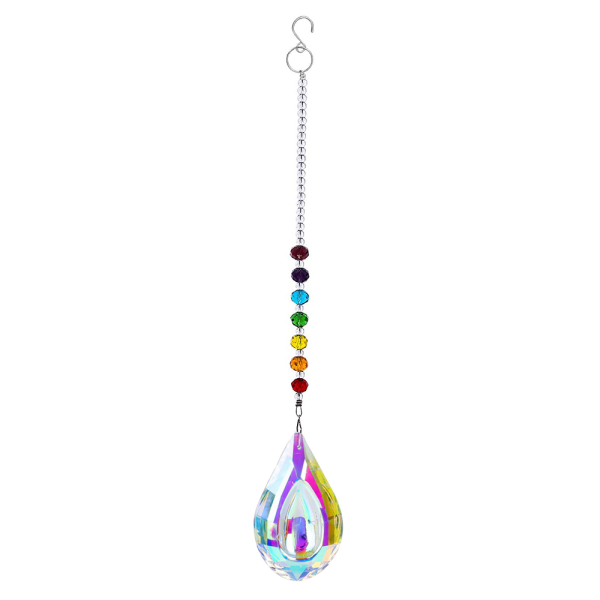 76mm Farve K9 Krystal Farverig Lampe Prismer Form Lysekrone Glas