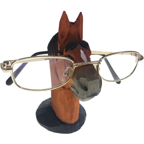 Mini Vivid Natural Wood Hand Carving Animal Eyeglass Holder