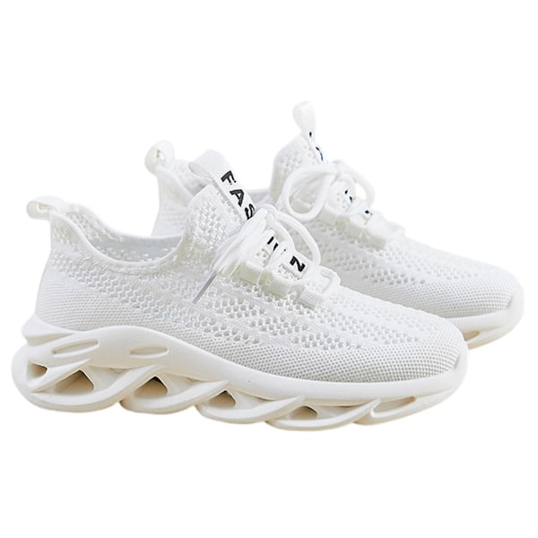 White Lightweight Womens Sneakers Breathable Walking Shoes Fashion Casual Slip On Tennis Running Shoes