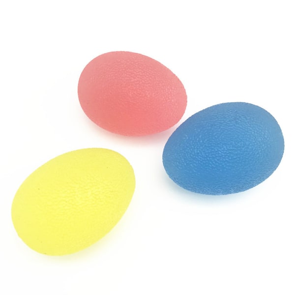Äggformade greppbollar, krossande ägg för handträning och stress
