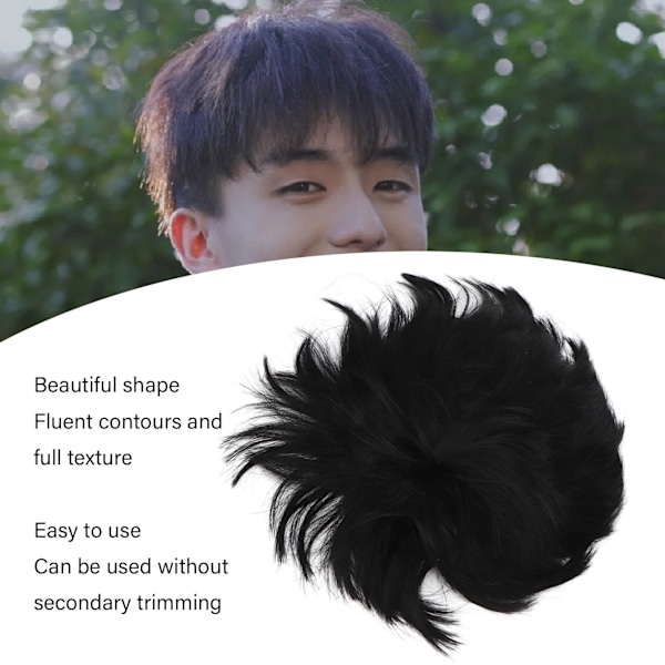 Menn Kort Toupee Motesmart Stilig Komfortabel Pustende Menn Hår Topper Parykk for Daglig Halloween Cosplay