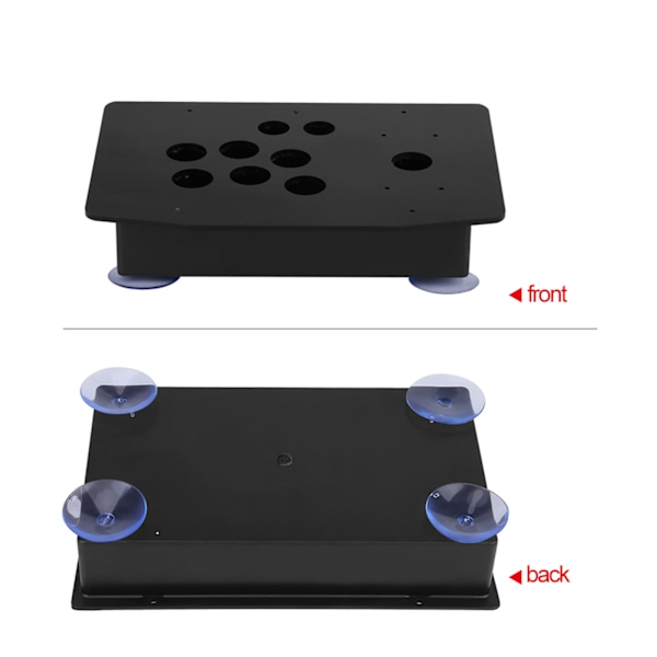 Svart DIY-set med akrylpanel och lutande fodral för arkadspel