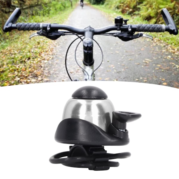 Cycling Bike Horn Aluminum Alloy Scooter Horn Mountain Bike Rubber Band Bell Replacement Silver