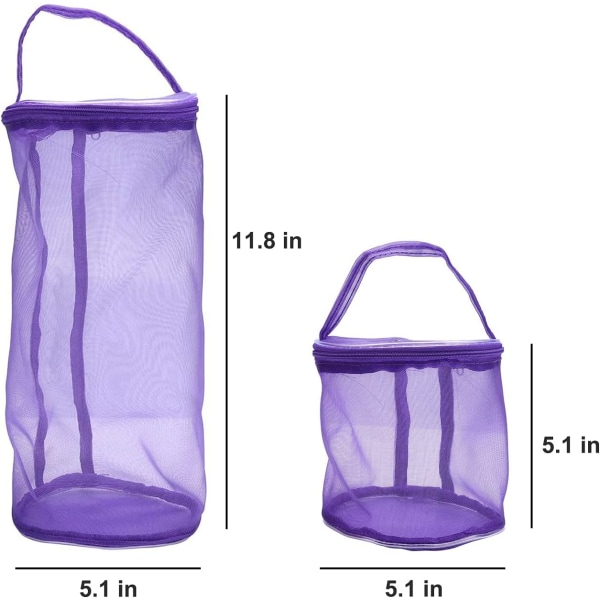 Garnförvaringsväska, 2 st nätväskor för stickning runda garnbollar