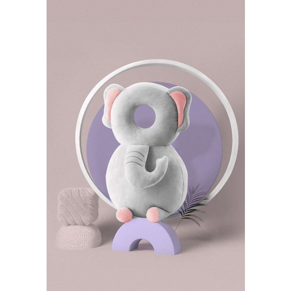 Vauvan päätä suojaava tyynyreppu $ vauvan pää Elephant Grey