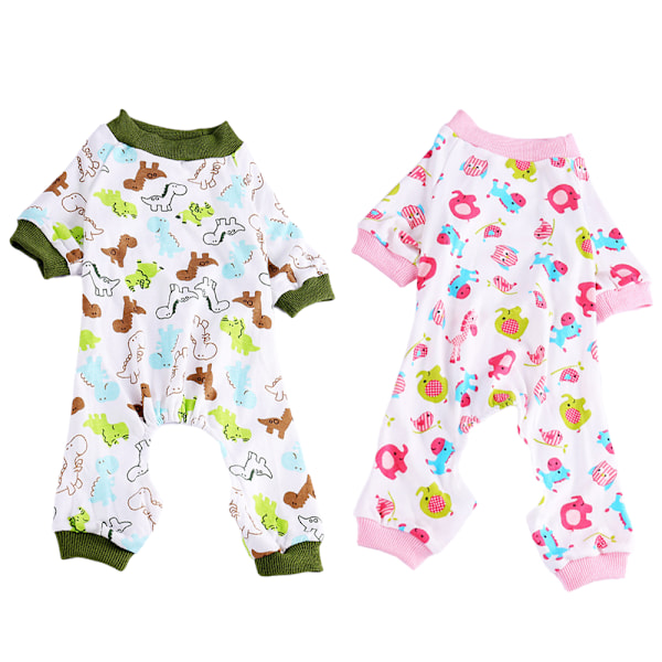 Valp Pyjamas Djur Jumpsuit Mjuk Valp Rompers Husdjur Hund Söta Kläder Onesies Valp Bodysuits