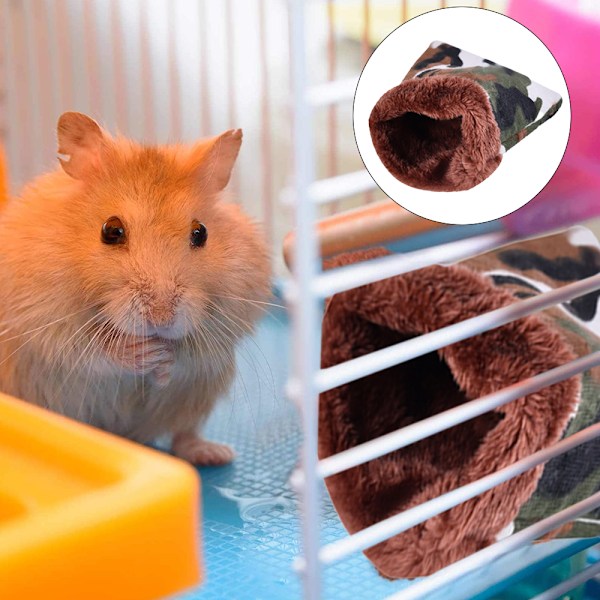 Hamster Sovepose, Vinter Blød Varmt Seng Plys Lille Kæledyr Rede