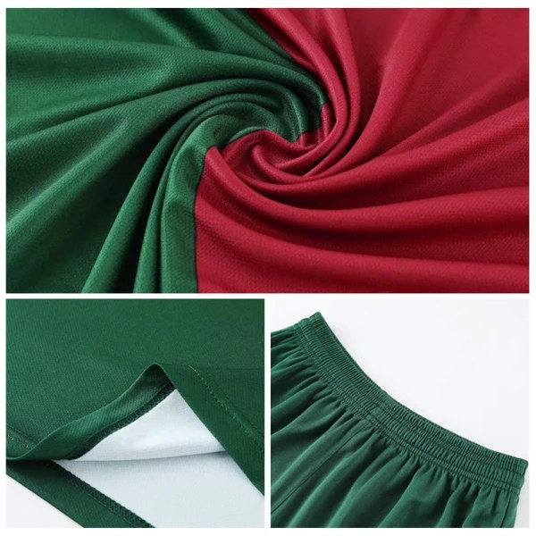 Barnfotbollströja, fotbollströja, nummer 7 Red+Green 20