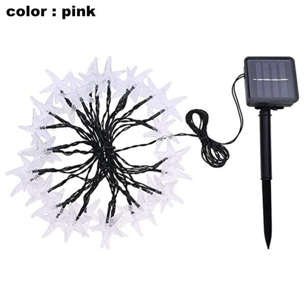 30 LED Solar Starfish String Lights med 8 lysmoduser Fairy