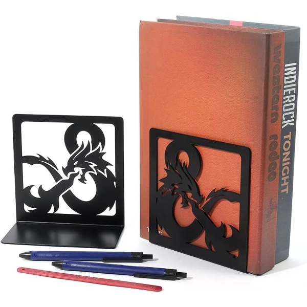 Creative Dragon Design mustat kirjanpäät, 1 pari liukumatonta metallia