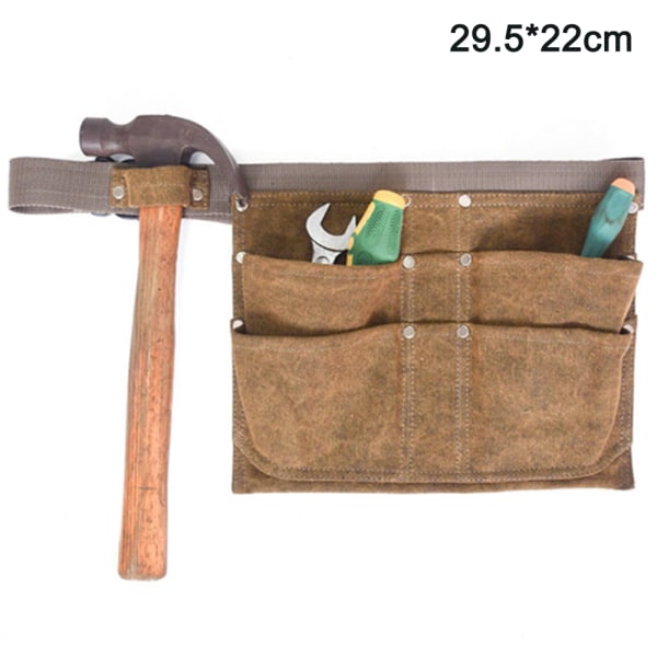 Garden Waist Pack -riippuva laukku, puutarhatyökalujen kangasvyölaukku, raskaaseen käyttöön tarkoitettu työkalulaukku miehille/naisille, työkaluvyö