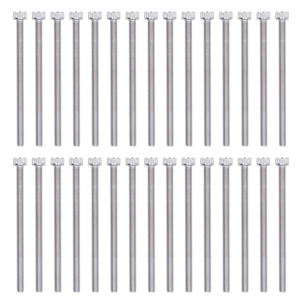 30 stk. M5 Cylindrisk Hoved Hex Sokkel Skrue A2 Rustfrit Stål Hex Hoved Skruer Skrue Sæt M5 X 60