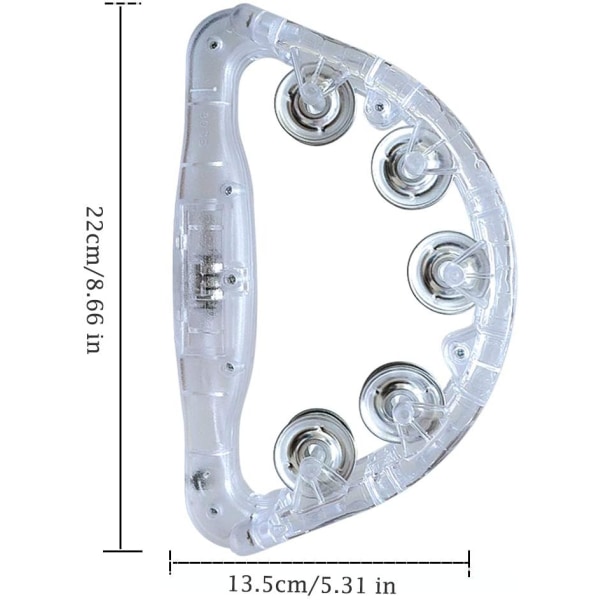 Light Up Tambourine Musical Blinkande Tambourine Handheld Percuss